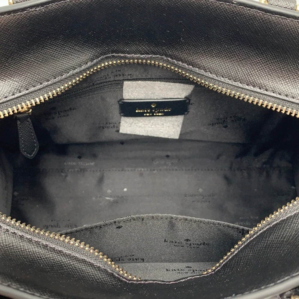 KATE SPADE Madison Saffiano Leather Medium Satchel BLACK COLOR